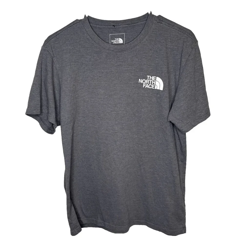 The North Face Mens Medium M Gray Never Stop Exploring Graphic Tee Short Sleeve